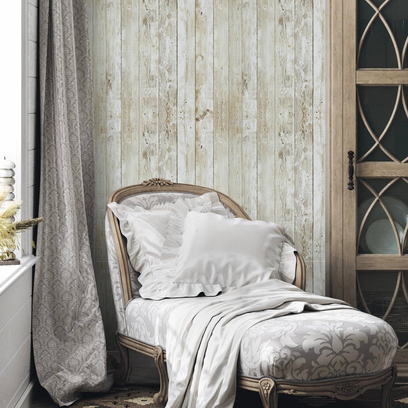 Abyssaly Contact Paper Wood Peel and Stick Wallpaper 17.71" X 118" Self-Adhesive Removable Wallpaper Decorative Wall Covering Vintage Wood Panel Interior Film - Image 4